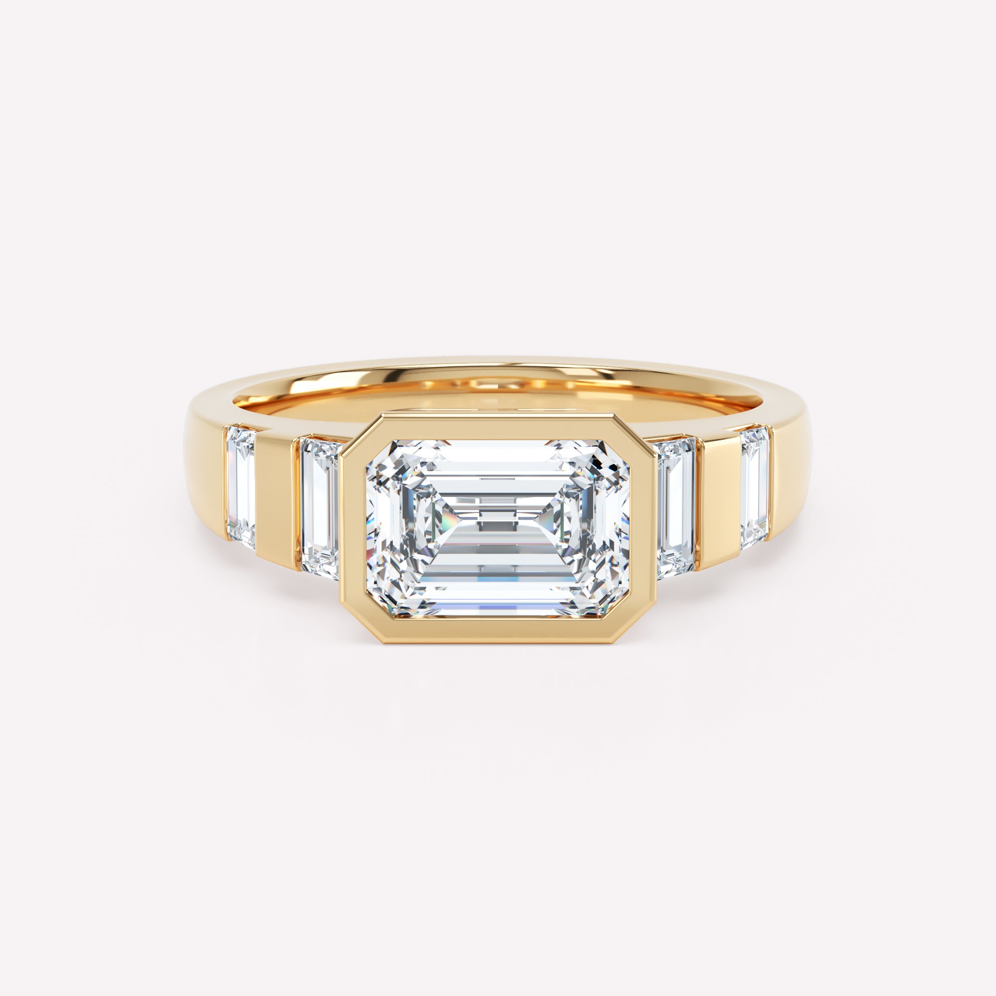 LOEV Diamond Striped Ring