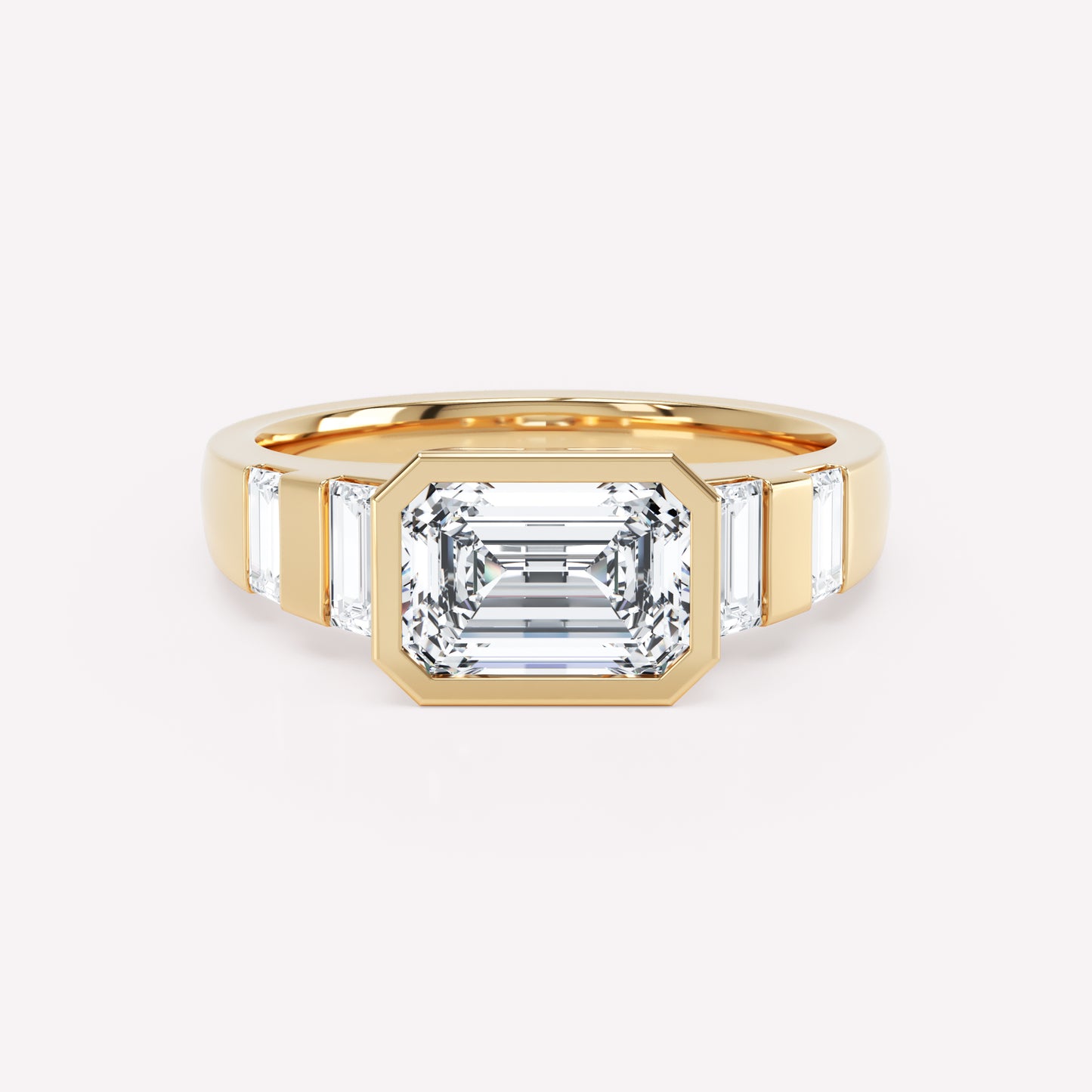 LOEV Diamond Striped Ring