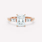 LOEV Radiant Three Stone Ring