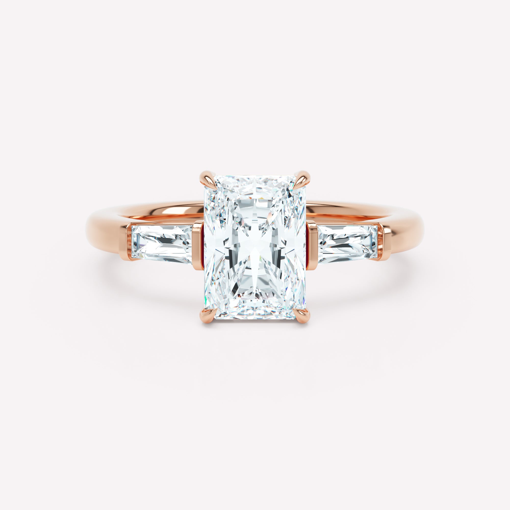LOEV Radiant Three Stone Ring