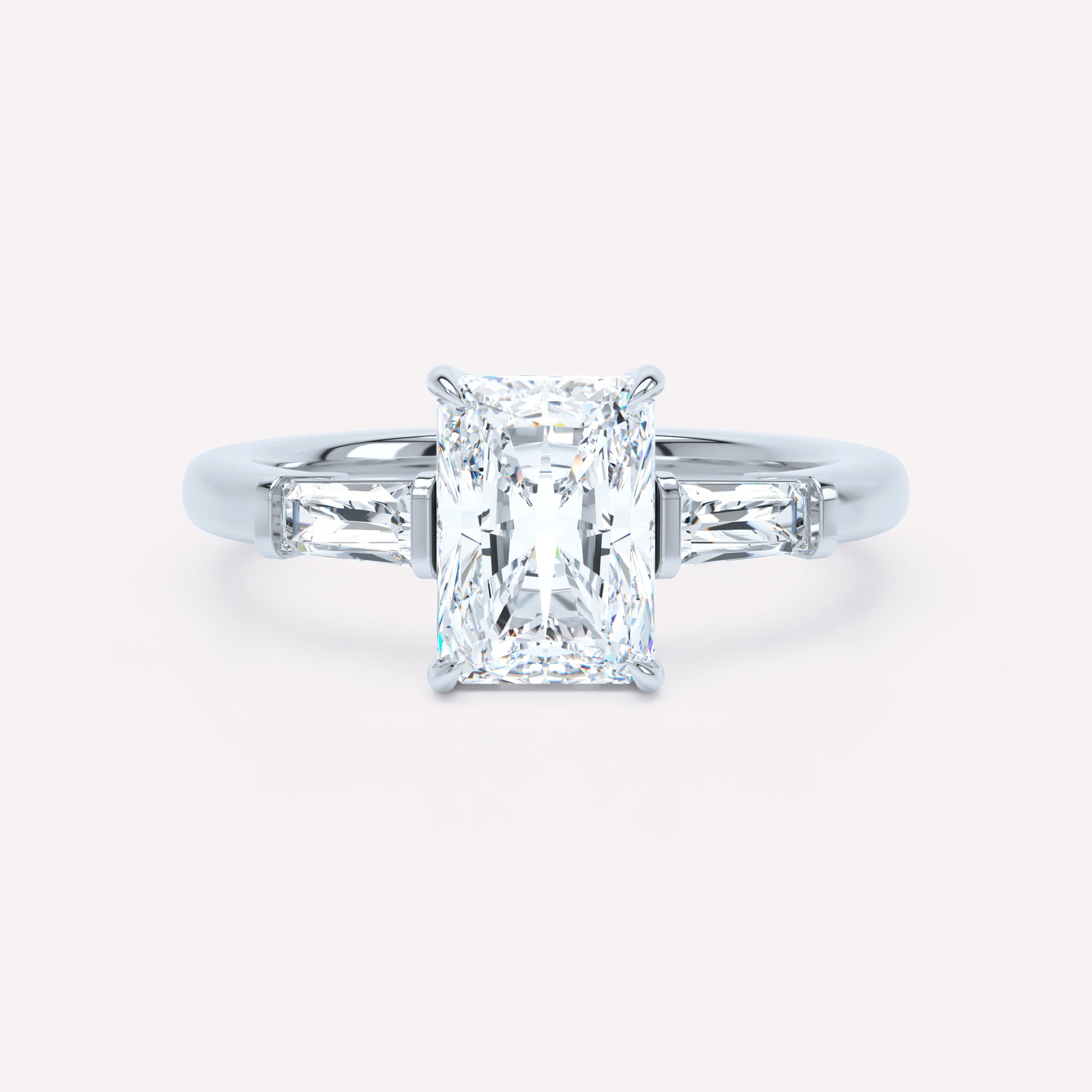 LOEV Radiant  Three Stone Ring