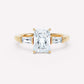 LOEV Radiant Three Stone Ring